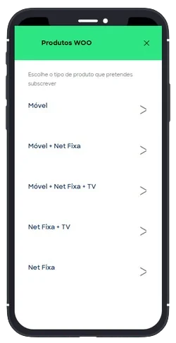 App WOO para mobile