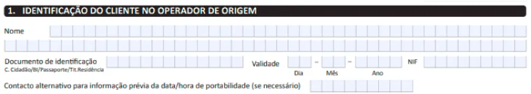 Formulário de Portabilidade Moche