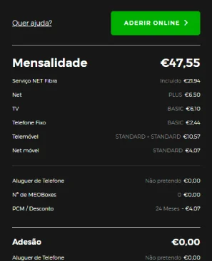 MEO By Empresas pacote