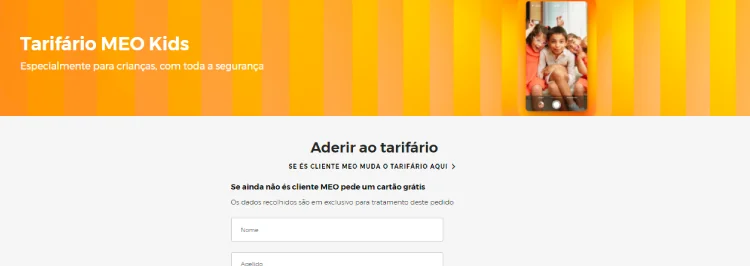 Pedir cartão MEO Kids grátis