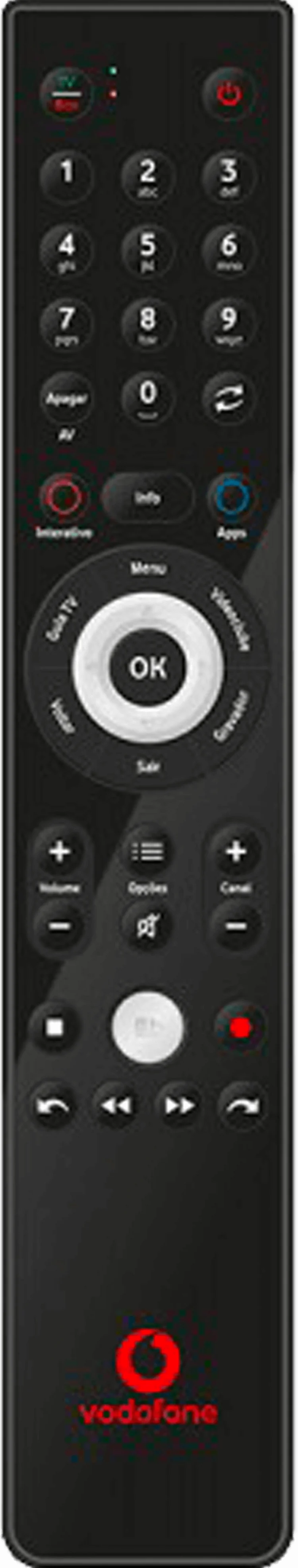comando vodafone tv r107