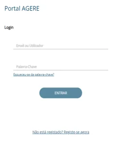 Registo no balcão digital da AGERE